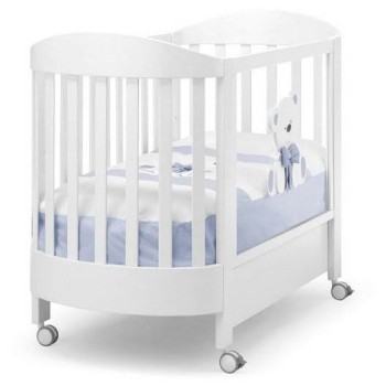 Ovalna otroška posteljica TATO White Blue