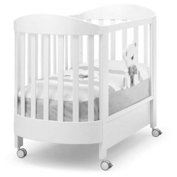 Ovalna otroška posteljica TATO White Grey