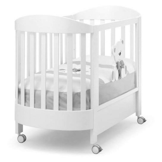 Ovalna otroška posteljica TATO White Grey