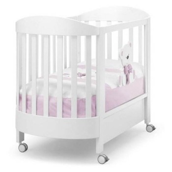 Ovalna otroška posteljica TATO White Pink