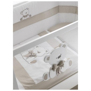 Ovalna otroška posteljica TATO White Tortora Ovalna otroška posteljica TATO White Tortora