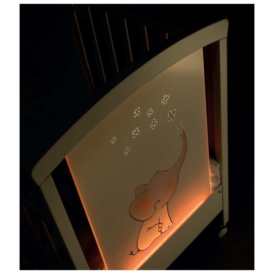 Lesena otroška posteljica ELLY LED