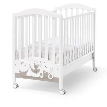 Lesena otroška posteljica MIRTILLO White Tortora