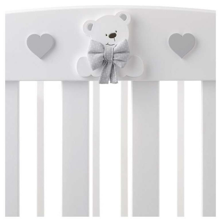 Drveni dječji krevetić TATINO White Grey Drveni dječji krevetić TATINO White Grey