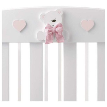 Lesena otroška posteljica TATINO White Pink Lesena otroška posteljica TATINO White Pink