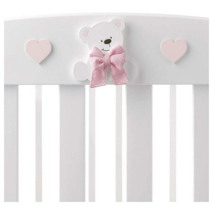 Drveni dječji krevetić TATINO White Pink Drveni dječji krevetić TATINO White Pink