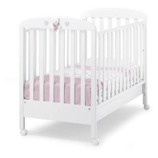 Drveni dječji krevetić TATINO White Pink Drveni dječji krevetić TATINO White Pink