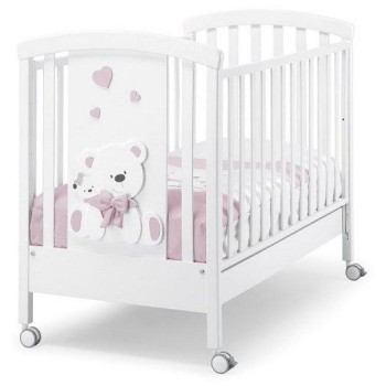 Lesena otroška posteljica TATO Pink