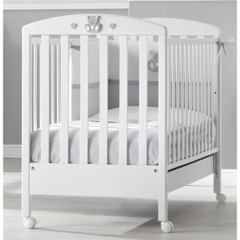 Lesena otroška postelja CHARLY White Grey