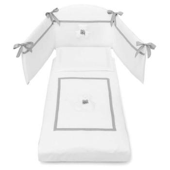 Otroška posteljnina DUDU White Grey