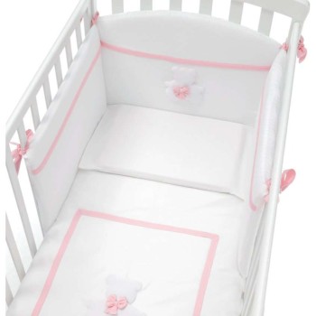 Otroška posteljnina DUDU White Pink