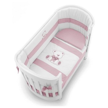 Ovalna otroška posteljica TATO White Pink Ovalna otroška posteljica TATO White Pink