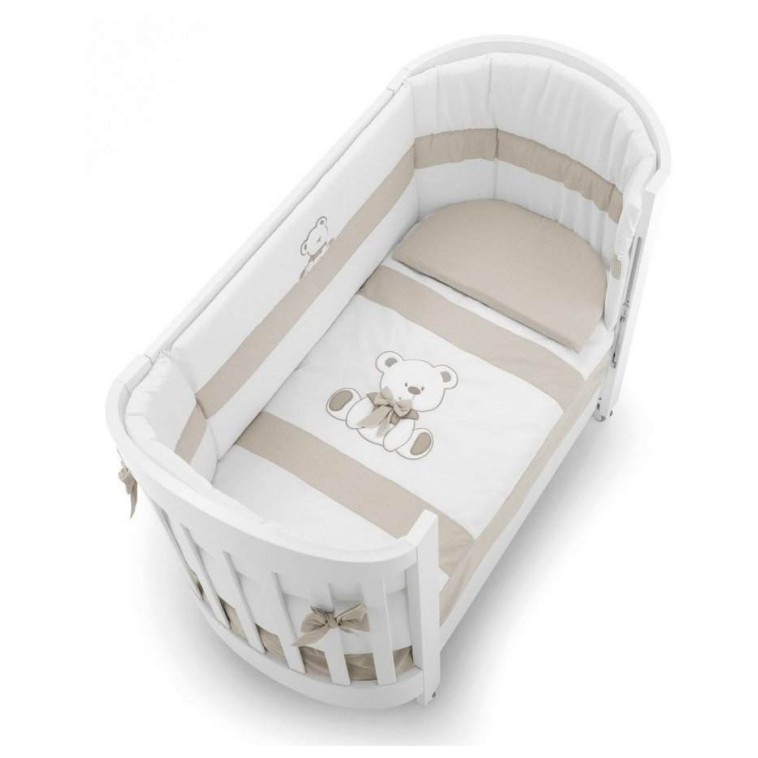 Ovalna otroška posteljica TATO White Tortora