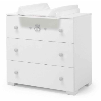 Predalnik s previjalno mizo CHARLY White Grey Predalnik s previjalno mizo CHARLY White Grey