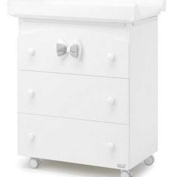 Previjalna miza z banjico LILLI White