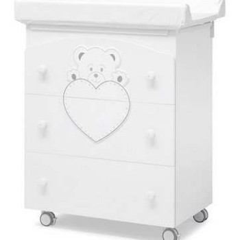 Previjalna komoda z banjico LULU White