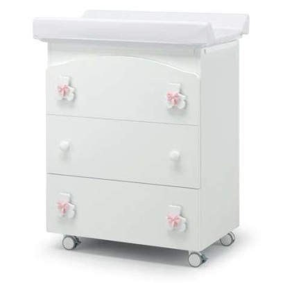 Komoda sa kadicom DUDU White Pink