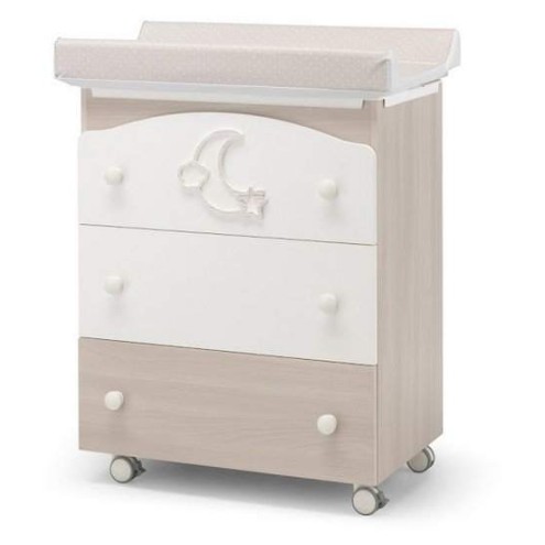 Komoda za previjanje s kadom MOON Tortora Sbiancato Komoda za previjanje s kadom MOON Tortora Sbiancato