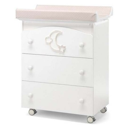 Komoda za previjanje s kadom MOON White Komoda za previjanje s kadom MOON White