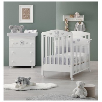 Lesena otroška posteljica LUCKY Grey Lesena otroška posteljica LUCKY Grey