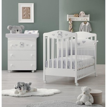 Drveni dječji krevetić LUCKY Grey