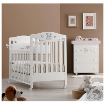 Lesena otroška posteljica LUCKY Tortora Lesena otroška posteljica LUCKY Tortora