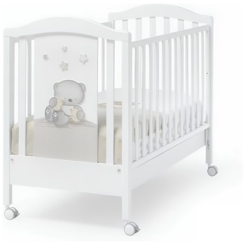 Drveni dječji krevetić DADO White Tortora