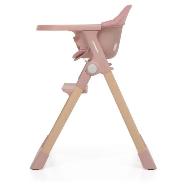 stranski pogled lesenega stolčka za hranjenje Foppapedretti Kidsmenu Pink
