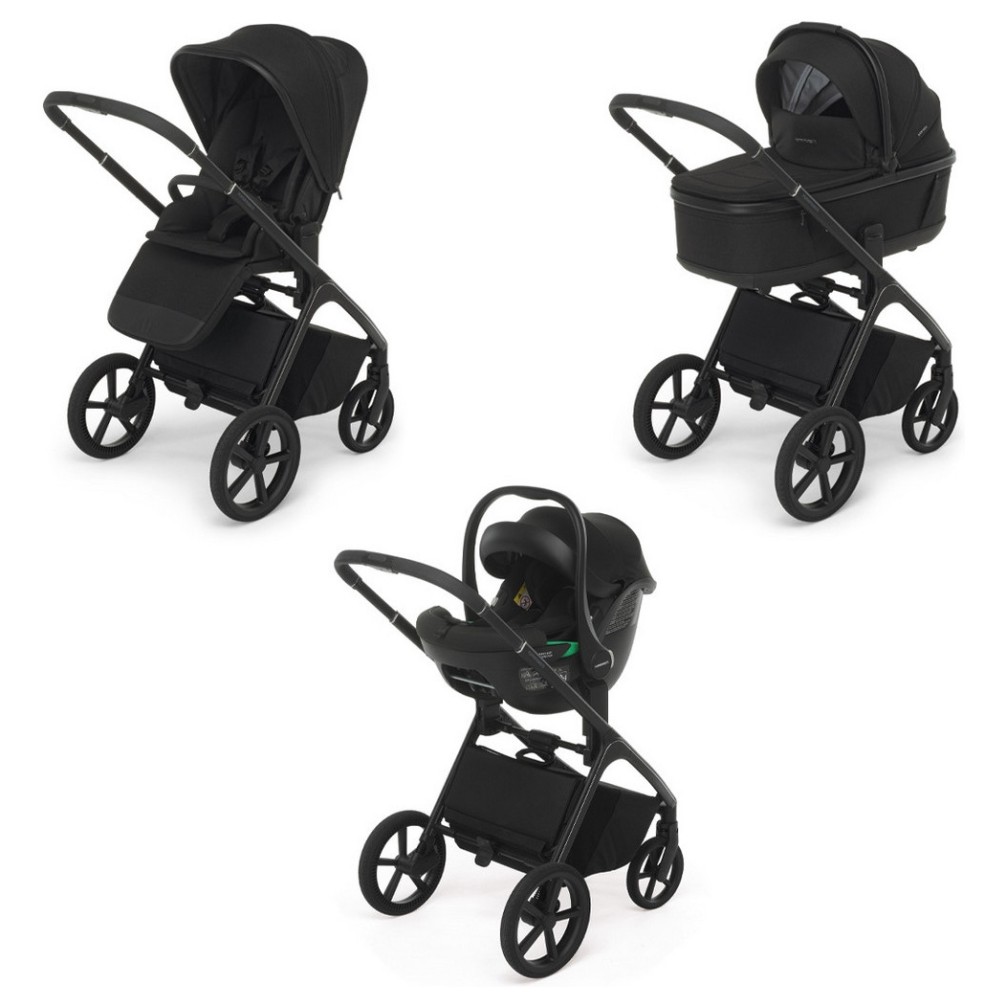 COMMANDER Onyx Black Foppapedretti otroški voziček 3v1