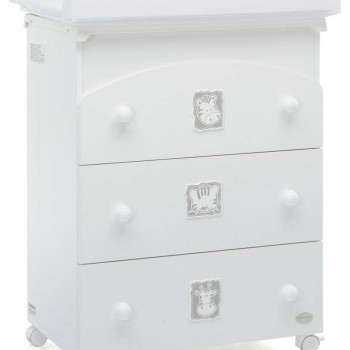 Lesena Previjalna komoda z banjico BABYZOO