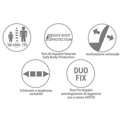 Avtosedež OPEN i-SIze Black 100-150 cm