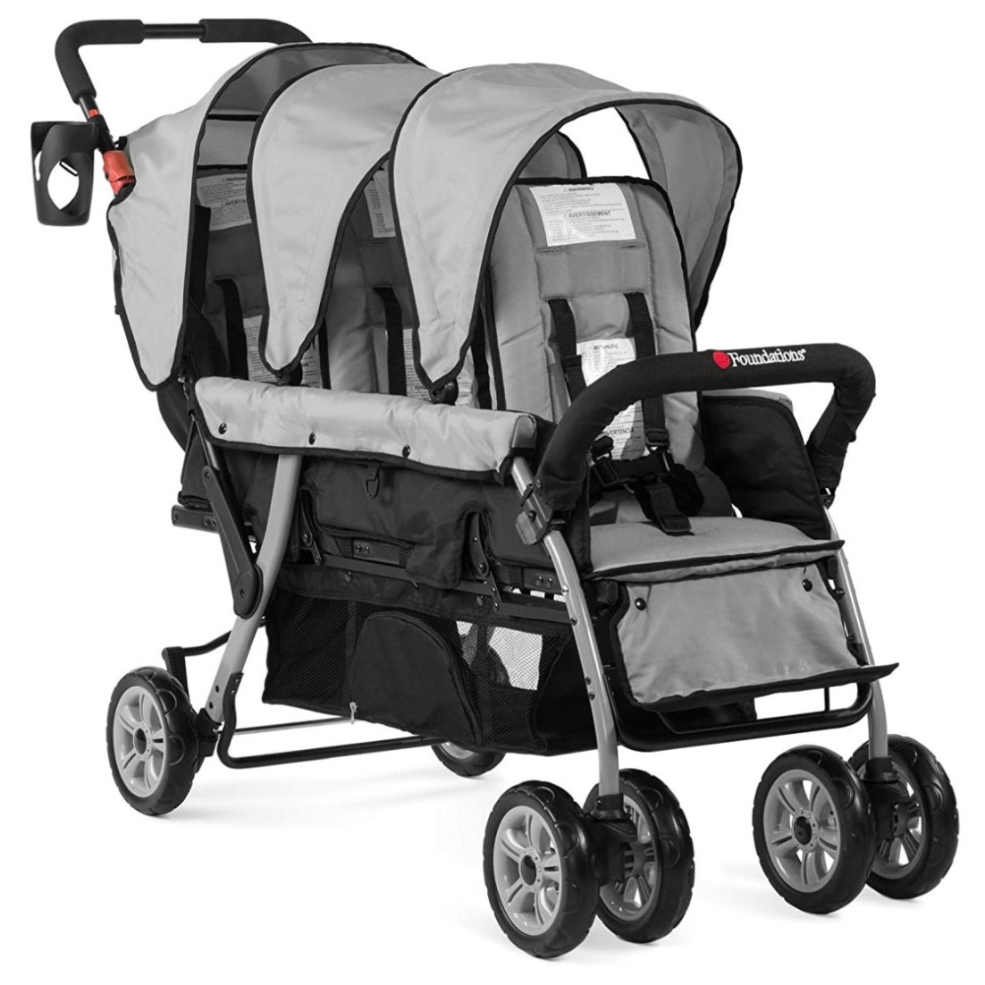 SPORT SPLASH TRIO Grey z dežno prevleko - voziček za trojčke