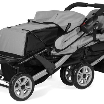 SPORT SPLASH TRIO Grey z dežno prevleko - voziček za trojčke
