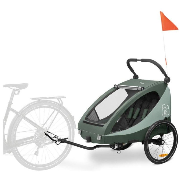 Prikolica za bicikl DRYK DUO PLUS Dark Green