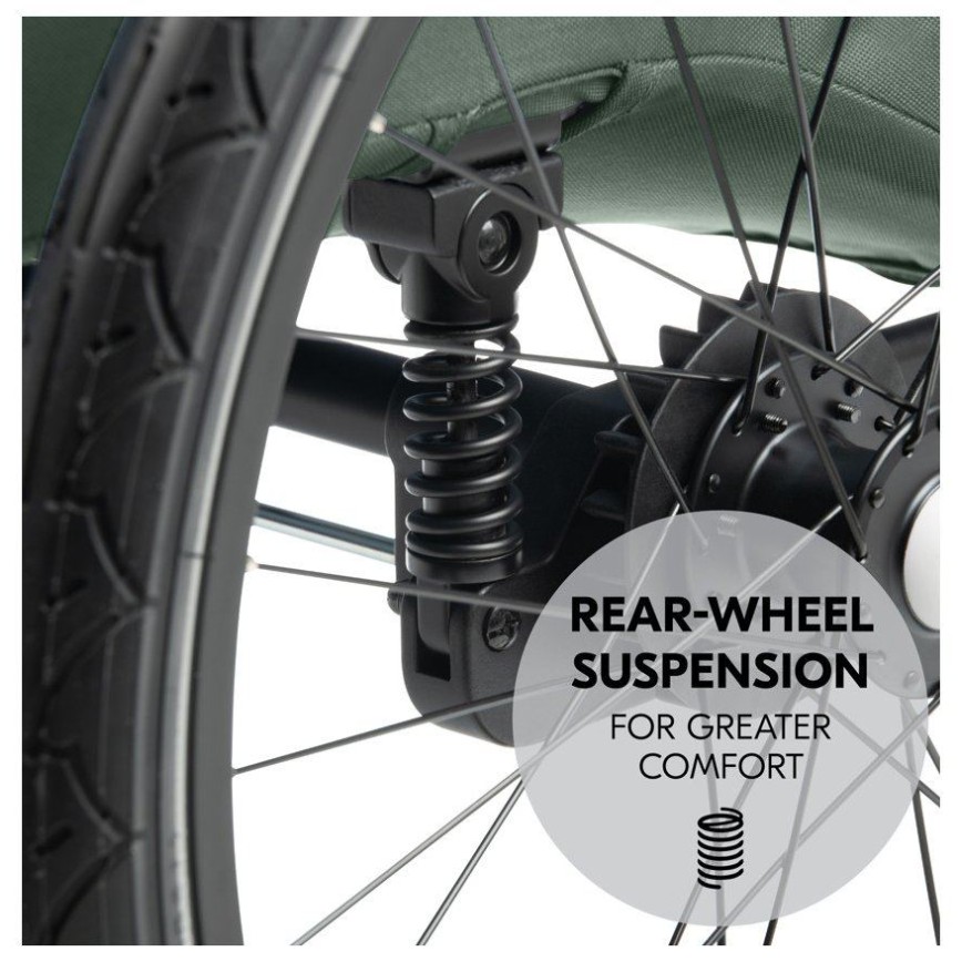 Prikolica za bicikl DRYK DUO PLUS Dark Green