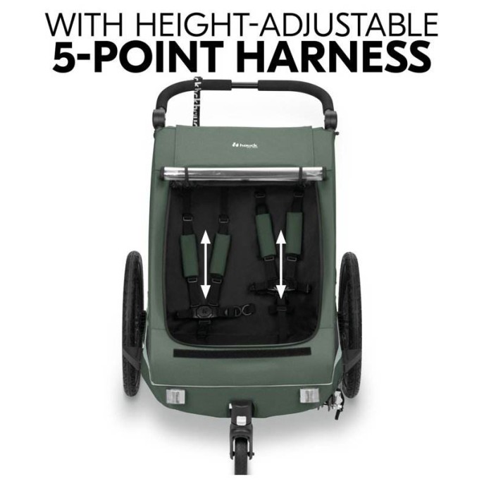 Prikolica za bicikl DRYK DUO PLUS Dark Green