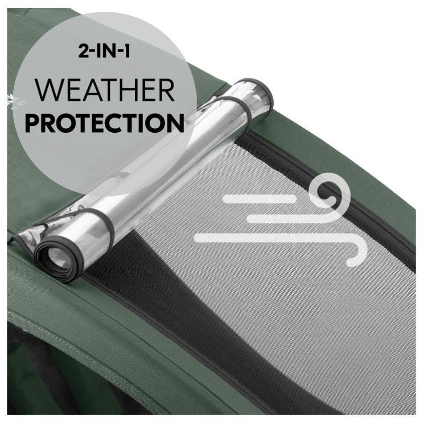 Prikolica za bicikl DRYK DUO PLUS Dark Green