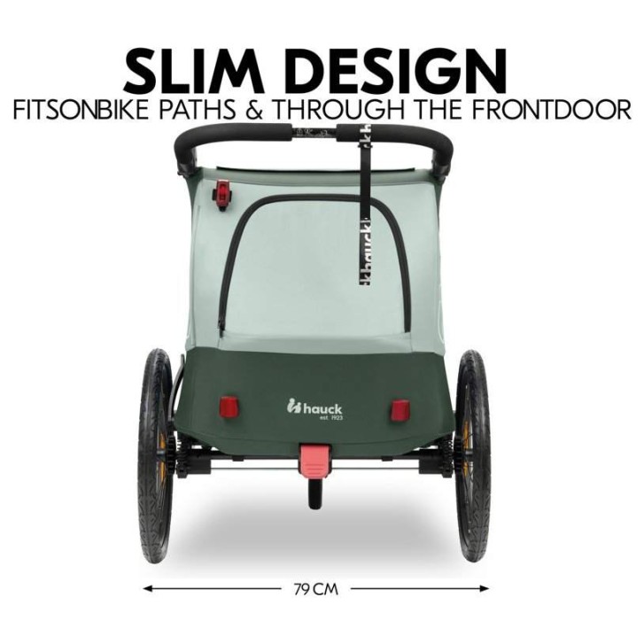 Prikolica za bicikl DRYK DUO PLUS Dark Green