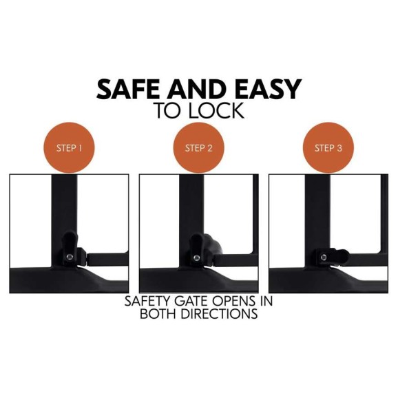 Varovalna ograja CLEAR STEP 2 Black