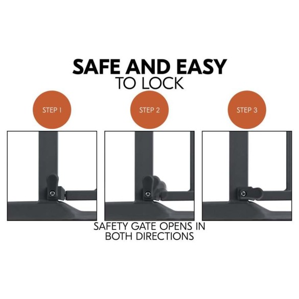 Varovalna ograja CLEAR STEP 2 Dark Grey