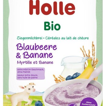 Holle mlečna kaša borovnica&banana na bazi kozjega mleka s 6. mesecem, 200g, BIO