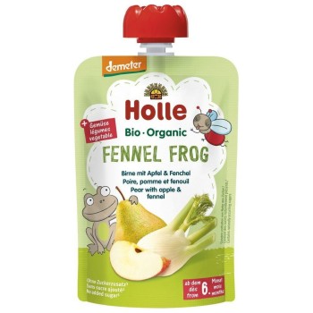Holle sadni pire ŽABA, hruška, jabolko & koromač po 6. mesecu, 100g, BIO-DEMETER Holle sadni pire ŽABA, hruška, jabolko & koromač po 6. mesecu, 100g, BIO-DEMETER