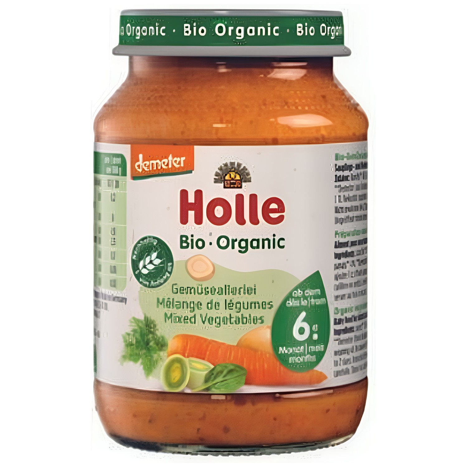 Holle večvrstna zelenjava po 6. mesecu, 190g, BIO DEMETER