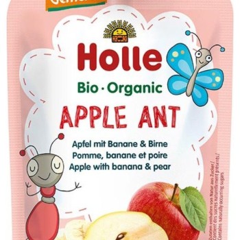 Holle sadni pire, MRAVLJA jabolko & banana s hruško po 8. mesecu, 100g, BIO-DEMETER
