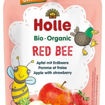 Holle sadni pire ČEBELICA, jabolko z jagodo po 8. mesecu, 100g, BIO-DEMETER