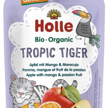Holle sadni pire TIGER, jabolko, mango & marakuja po 8. mesecu, 100g, BIO-DEMETER