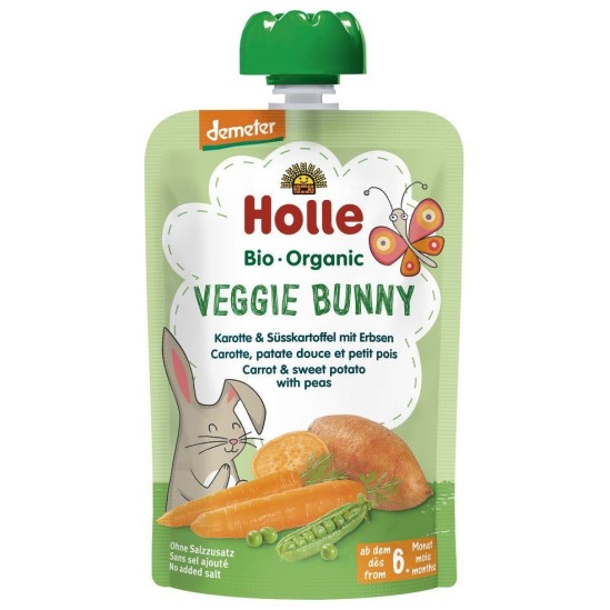 Holle Pire VEGI BUNNY, od mrkve, batata i graške nakon 6 mjeseca, 100g BIO DEMETER
