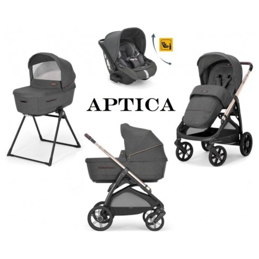 Dječja kolica 4u1 APTICA Quattro Darwin Recline Velvet Grey
