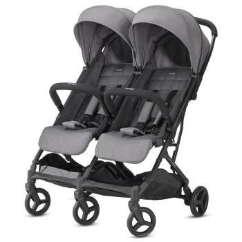Otroški voziček za dvojčke Inglesina TWIN SKETCH Black Grey