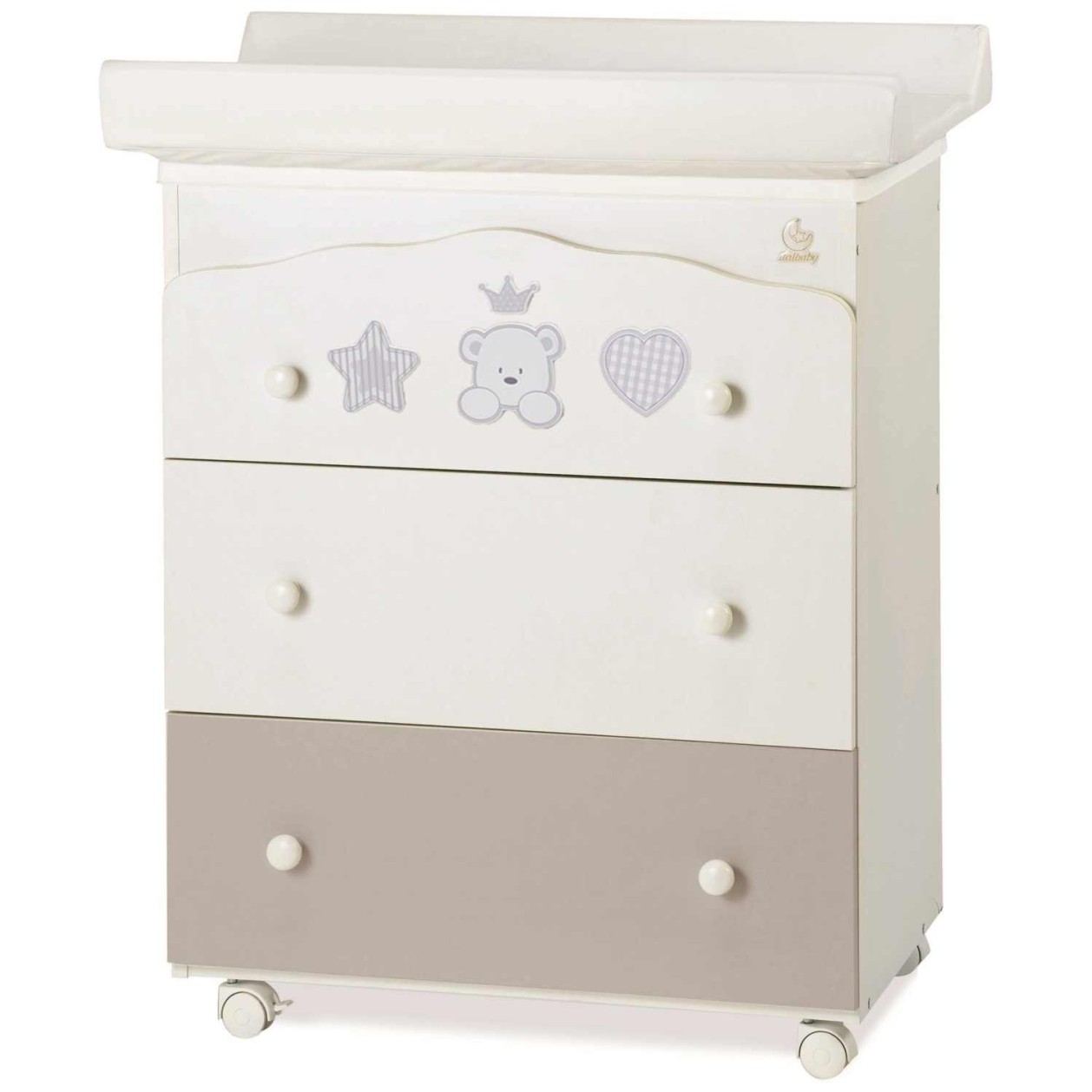 Previjalna komoda z banjico BABY RE Choco